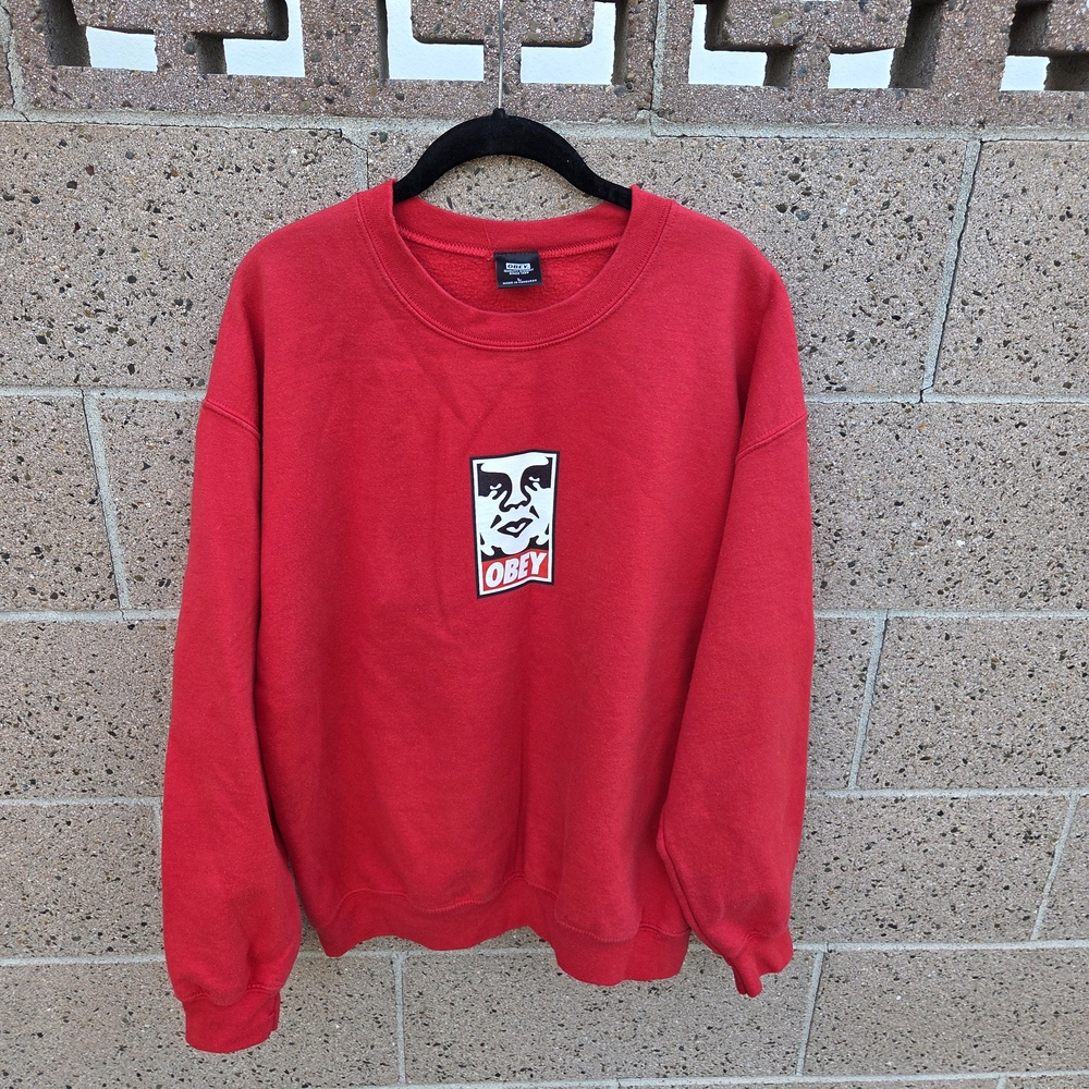 Obey Men's Red Sweater